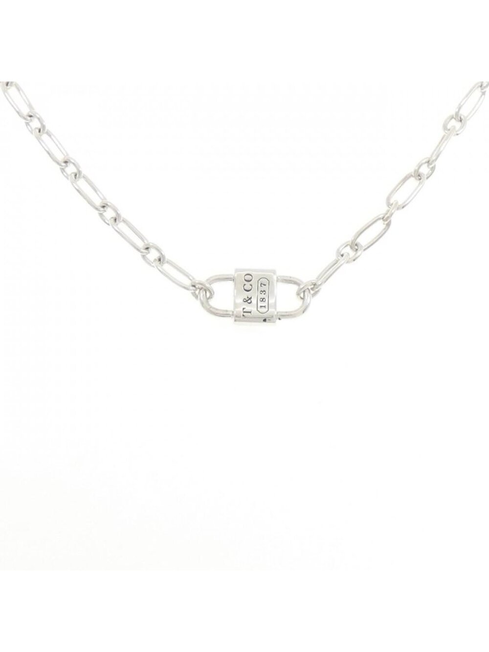 Tiffany & Co 1837 Small Double Lock Necklace